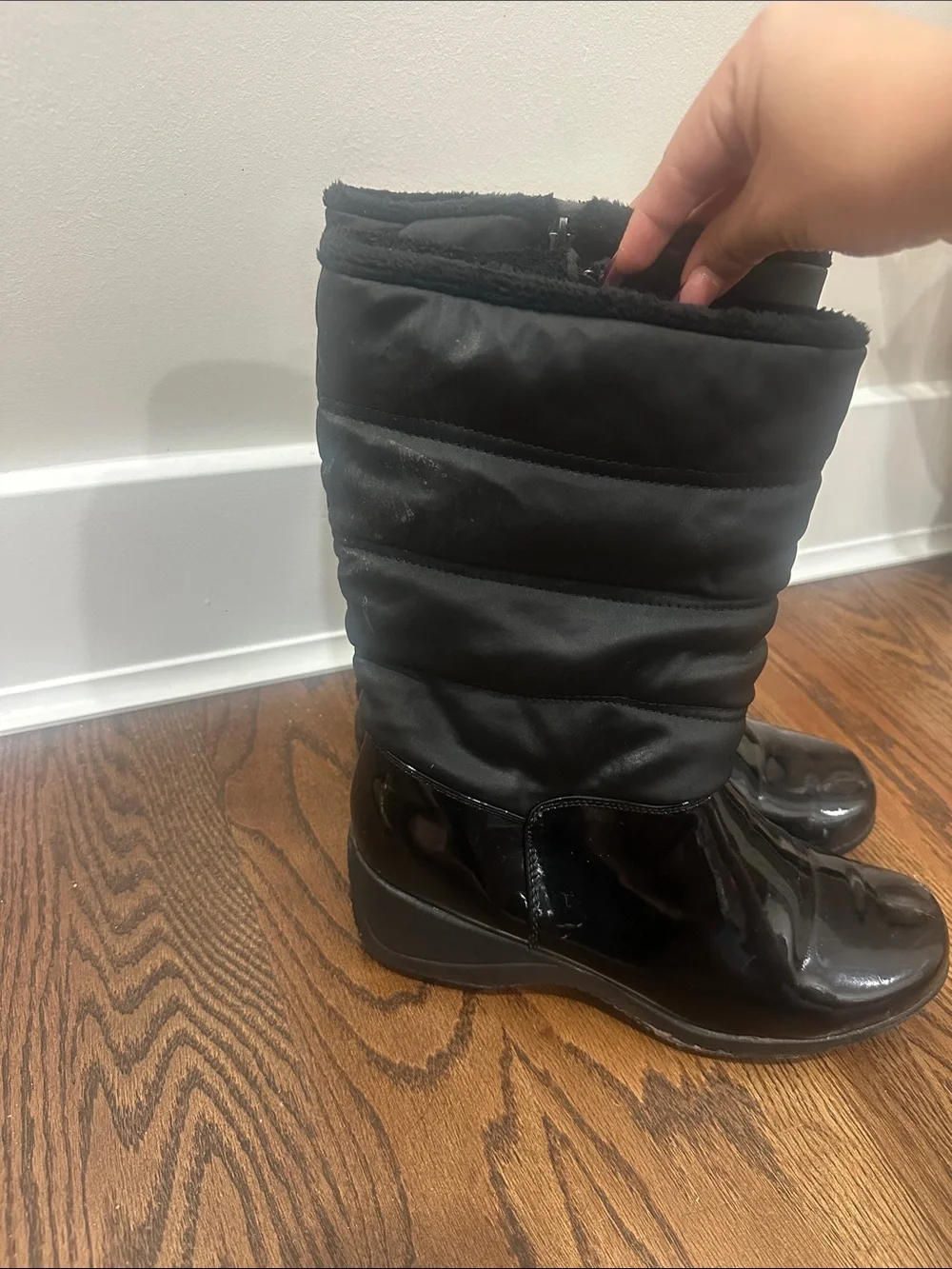 Women's Black Quilted Ankle Booties
